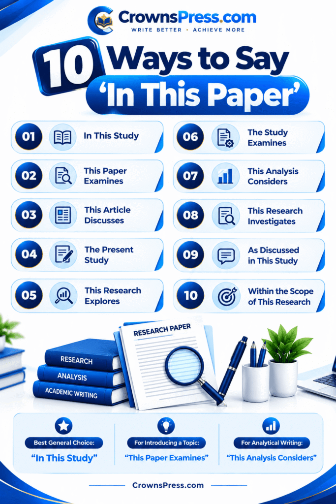 10 alternatives to “in this paper” for academic and research writing