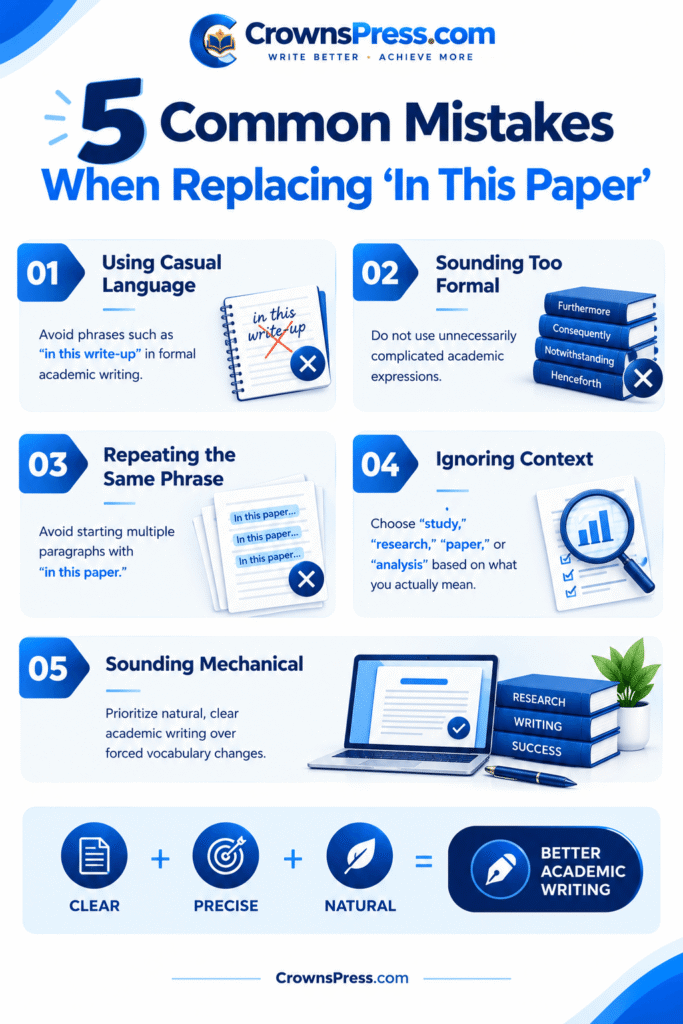 Five common mistakes when replacing “in this paper” in academic writing